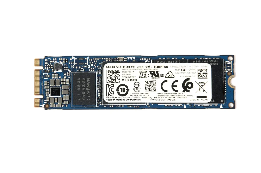An M.2 2280 SSD shown from the front