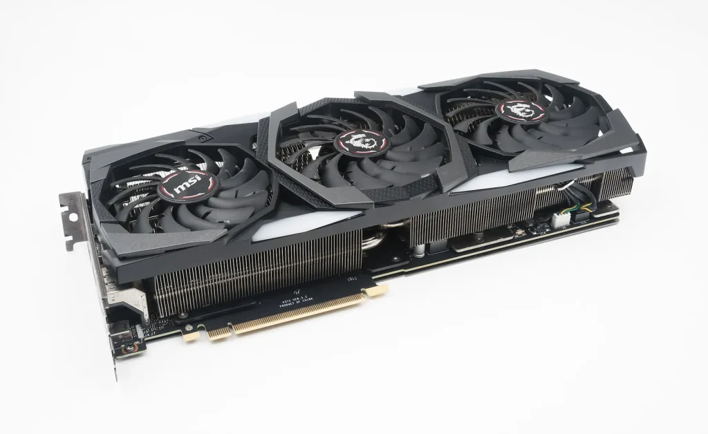 An MSI GeForce RTX 2080 graphics card