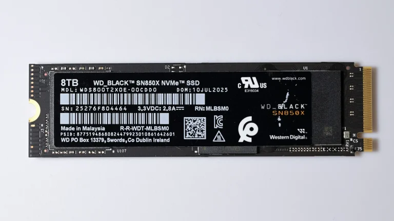 An M.2 NVMe SSD, the type of drive used to expand PS5 storage