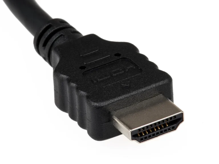 Close-up of an HDMI connector