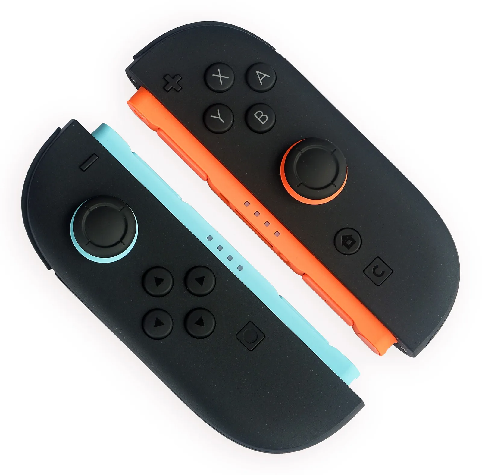 Blue and orange Joy-Con 2 controllers