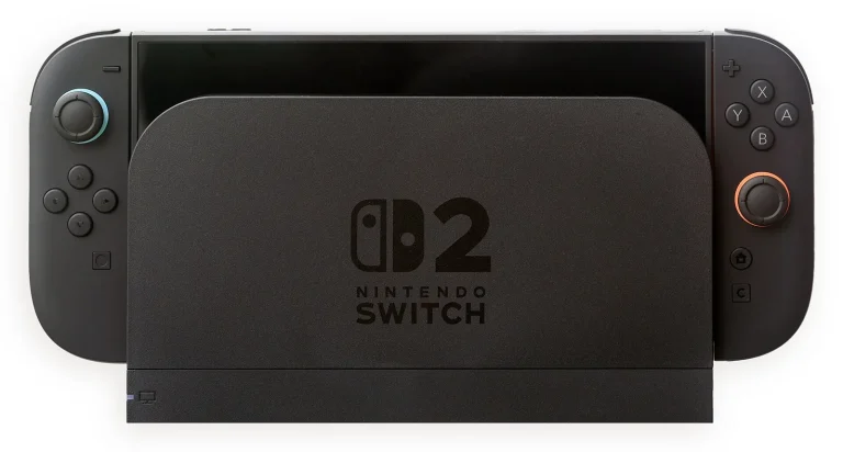 Nintendo Switch 2 in its dock
